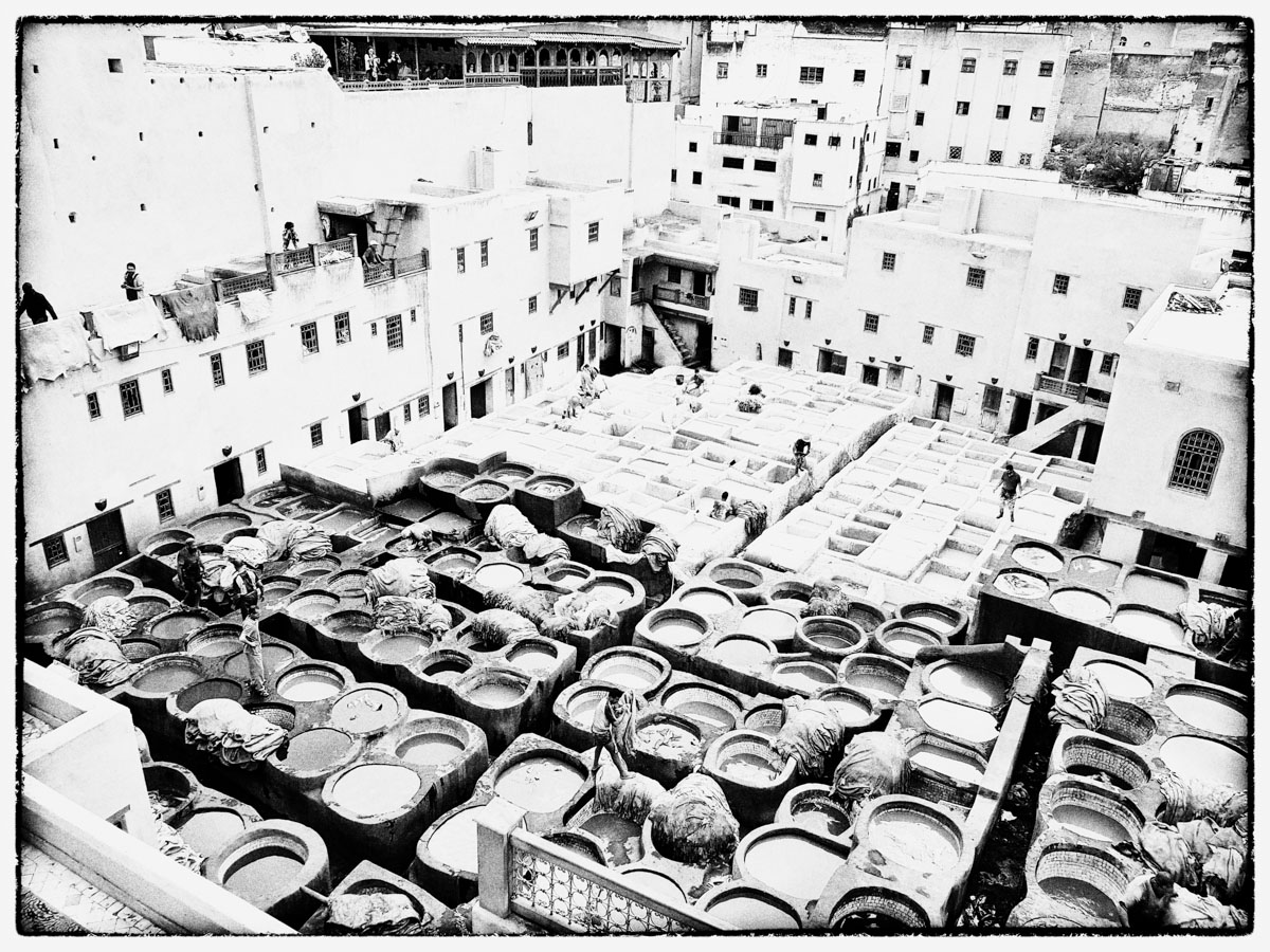 zwart wit in Fez Marokko